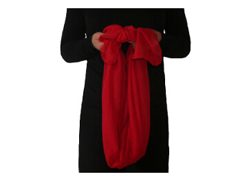 Lav et langt tørklæde til et tubetørklæde
